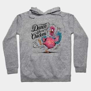 "Cheerful Chicken Dance Illustration" - Funny Tik Tok Hoodie